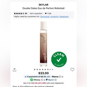 Skylar double dates perfume rollerball!